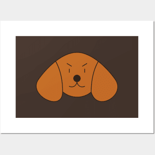 Optimistic Golden Retriever Dog Head Posters and Art